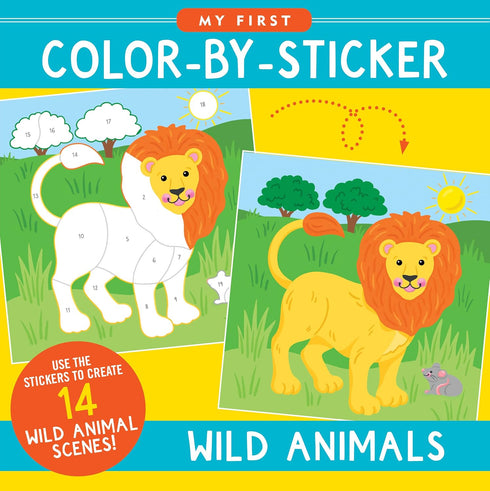 MY FIRST COLOR-BY-STICKER WILD ANIMALS - PETER PAUPER PRESS