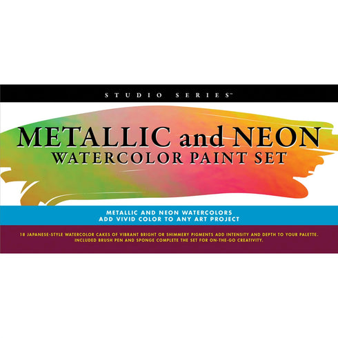 STUDIO SERIES METALIC & NEON WATERCOLOR PAINT SET