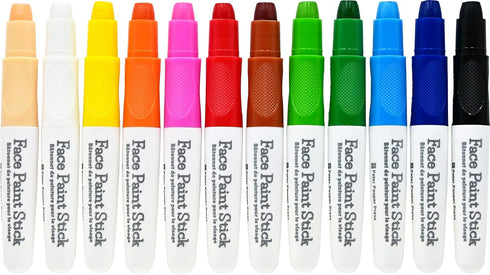 STUDIO SERIES FACE PAINT STICKS (12 BRIGHT COLORS)