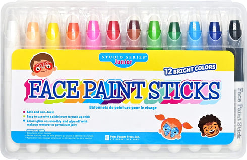 STUDIO SERIES FACE PAINT STICKS (12 BRIGHT COLORS)