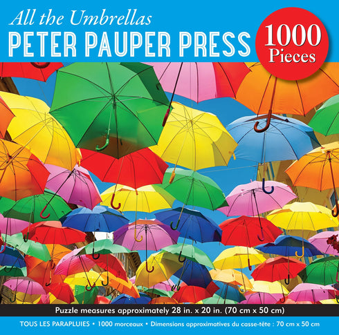 ALL THE UMBRELLAS 1,000 PIECE JIGSAW PUZZLE - PETER PAUPER PRESS INC