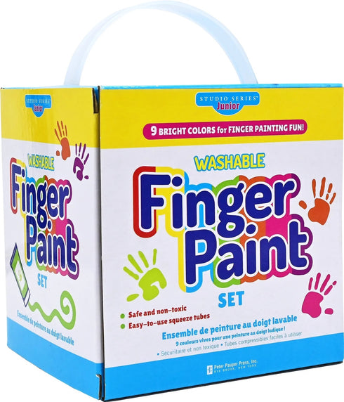 FINGER PAINT SET 9 BRIGHT COLORS