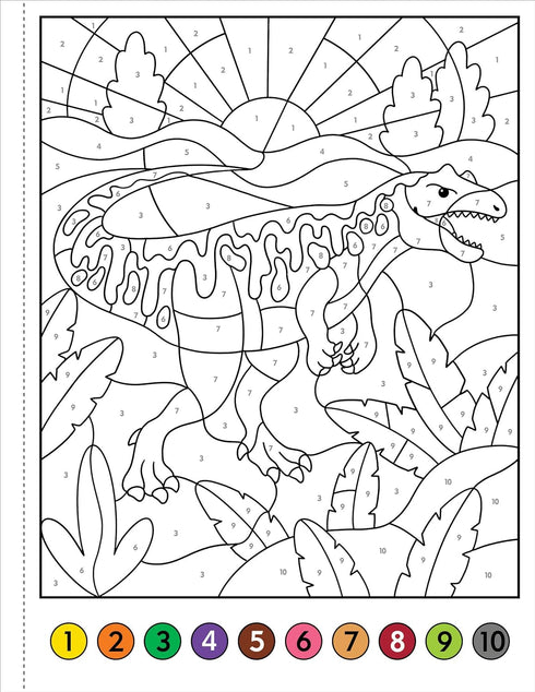 DINOSAURS COLOR-BY-NUMBER! - PETER PAUPER PRESS