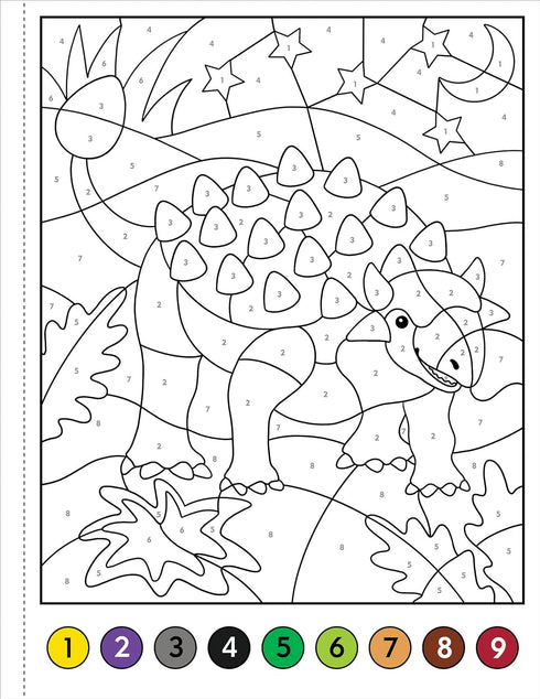 DINOSAURS COLOR-BY-NUMBER! - PETER PAUPER PRESS