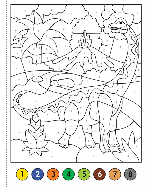 DINOSAURS COLOR-BY-NUMBER! - PETER PAUPER PRESS