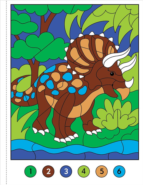 DINOSAURS COLOR-BY-NUMBER! - PETER PAUPER PRESS