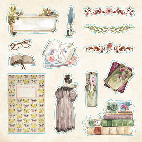 BIBLIOPHILIA EPHEMERA STICKER BOOK - PETER PAUPER PRESS