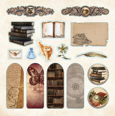 BIBLIOPHILIA EPHEMERA STICKER BOOK - PETER PAUPER PRESS