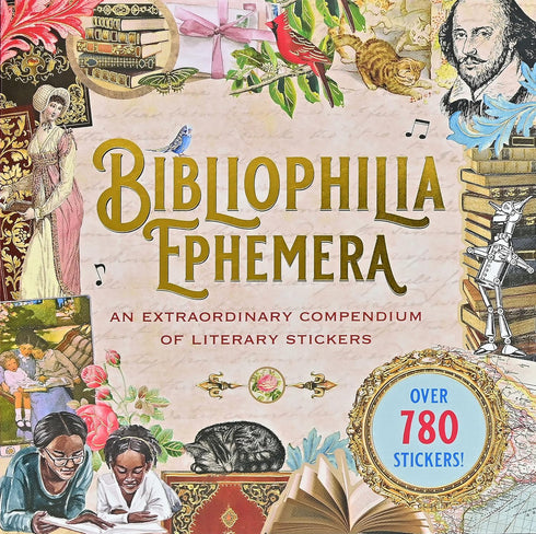 BIBLIOPHILIA EPHEMERA STICKER BOOK - PETER PAUPER PRESS
