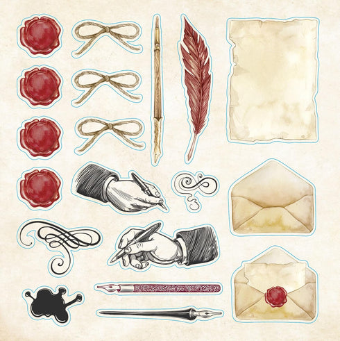 BIBLIOPHILIA EPHEMERA STICKER BOOK - PETER PAUPER PRESS