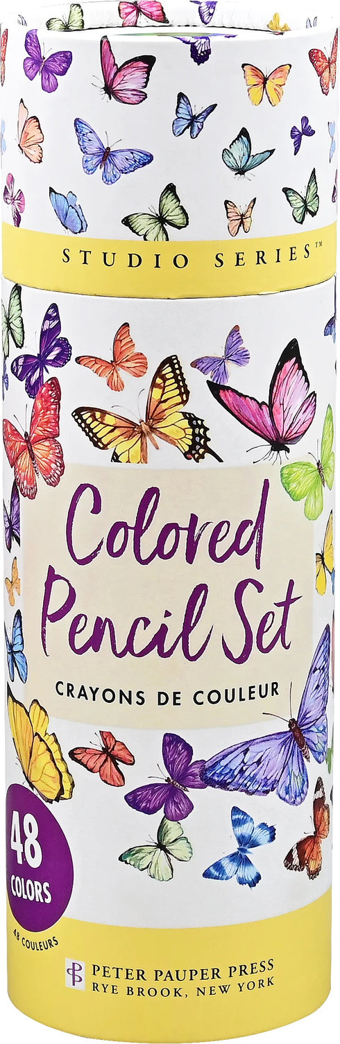 STUDIO SERIES 48 COLORED PENCILS SET - PETER PAUPER PRESS