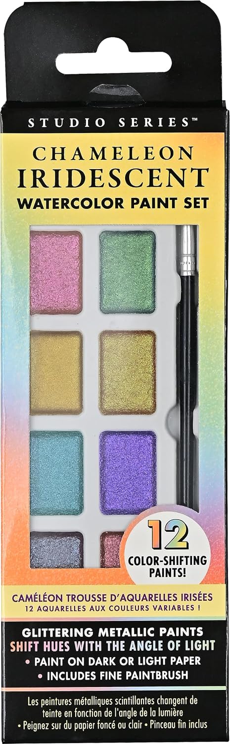 STUDIO SERIES CHAMELEON IRIDESCENT WATERCOLOR PAINT SET (12-COLORS) - PETER PAUP