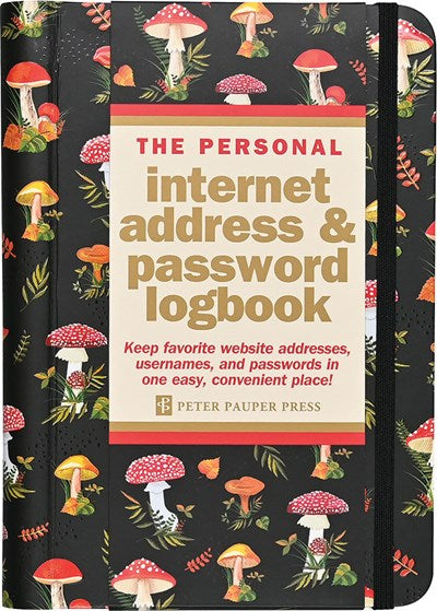 MUSHROOMS INTERNET ADDRESS & PASSWORD LOGBOOK - PETER PAUPER PRESS