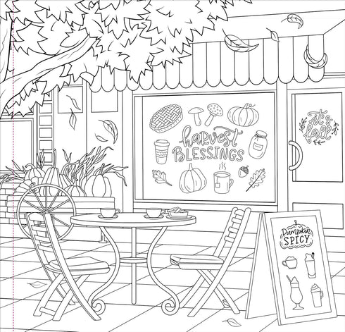 AUTUMN DREAMS ADULT COLORING BOOK - PETER PAUPER PRESS, INC.