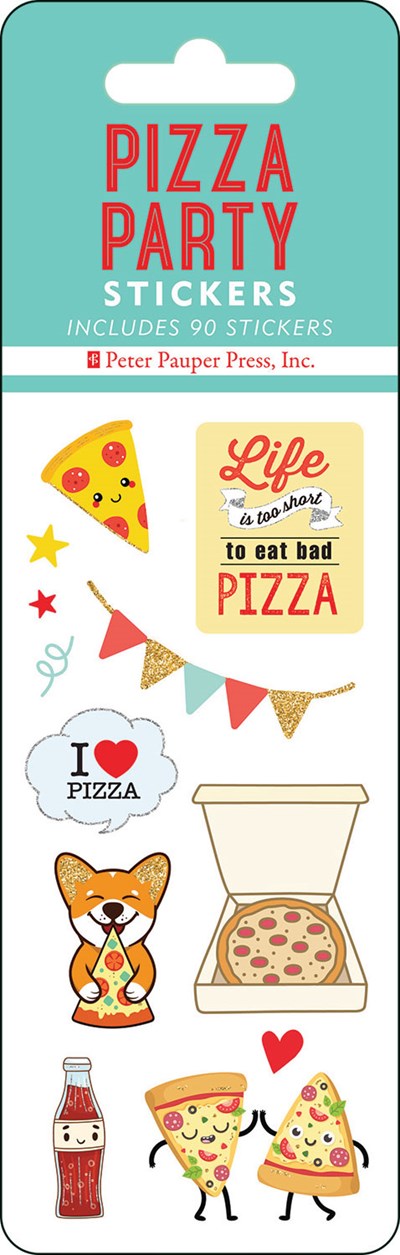 PIZZA PARTY STICKERS - PETER PAUPER PRESS