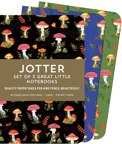 MUSHROOMS JOTTER NOTEBOOK SET - PETER PAUPER PRESS