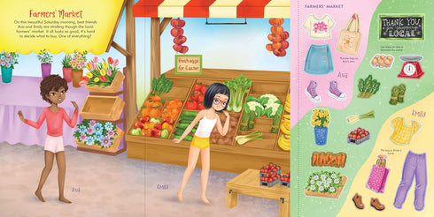 EASTER FUN STICKER DOLL DRESS-UP BOOK - PETER PAUPER PRESS