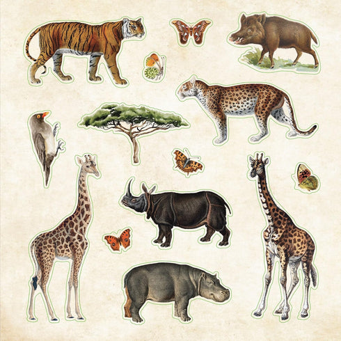 ZOOLOGICAL EPHEMERA STICKER BOOK - PETER PAUPER PRESS