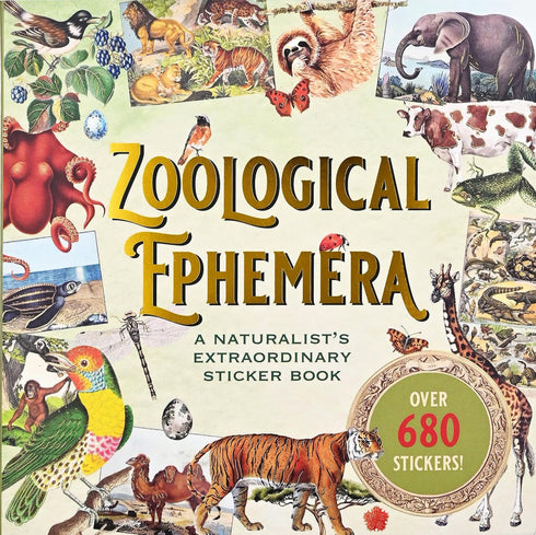 ZOOLOGICAL EPHEMERA STICKER BOOK - PETER PAUPER PRESS