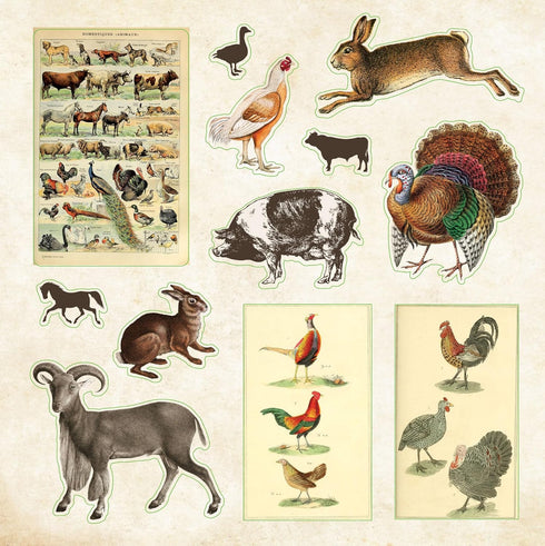 ZOOLOGICAL EPHEMERA STICKER BOOK - PETER PAUPER PRESS