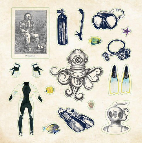 POSEIDON'S KINGDOM STICKER BOOK - PETER PAUPER PRESS