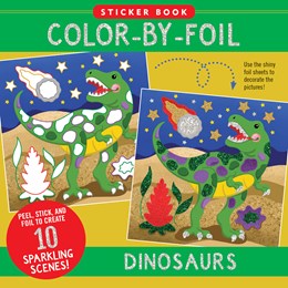 DINOSUARS COLOR-BY-FOIL STCKER BOOK - PETER PAUPER PRESS