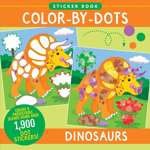 DINOSAURS COLOR-BY-DOTS STICKER BOOK - PETER PAUPER PRESS