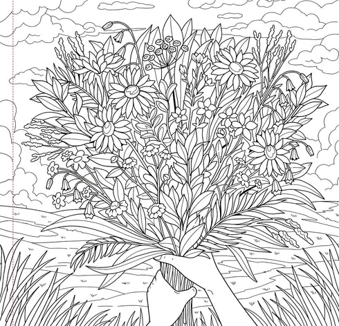 WILDFLOWERS ADULT COLORING BOOK - PETER PAUPER PRESS, INC.