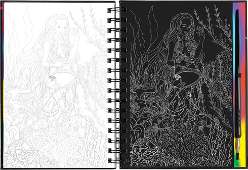 SCRATCH & SKETCH EXTREME!  MERMAIDS: AN ART ACTIVITY BOOK - PETER PAUPER PRESS
