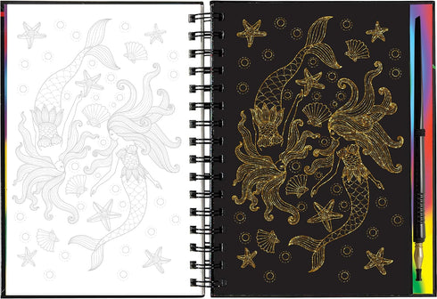 SCRATCH & SKETCH EXTREME!  MERMAIDS: AN ART ACTIVITY BOOK - PETER PAUPER PRESS