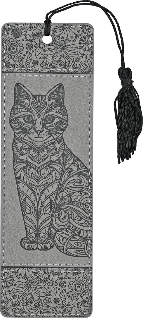 CAT VEGAN LEATHER BOOKMARK