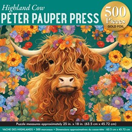 HIGHLAND COW 500 PIECE JIGSAW PUZZLE - LAVOIE. TINA