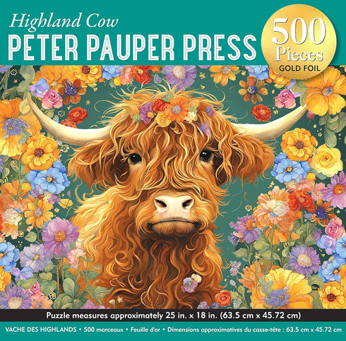 HIGHLAND COW 500 PIECE JIGSAW PUZZLE - LAVOIE. TINA