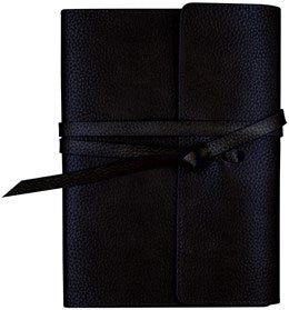 BLACK LEATHER WRAP JOURNAL
