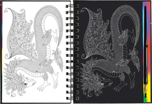 EXTREME! DRAGONS SCRATCH AND SKETCH - PETER PAUPER PRESS