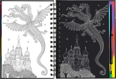 EXTREME! DRAGONS SCRATCH AND SKETCH - PETER PAUPER PRESS