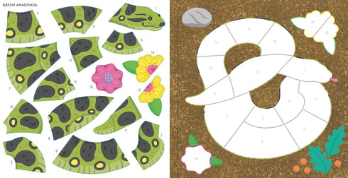 RAIN FOREST ANIMALS MY FIRST COLOR-BY-STICKER BOOK - PETER PAUPER PRESS