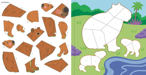 RAIN FOREST ANIMALS MY FIRST COLOR-BY-STICKER BOOK - PETER PAUPER PRESS