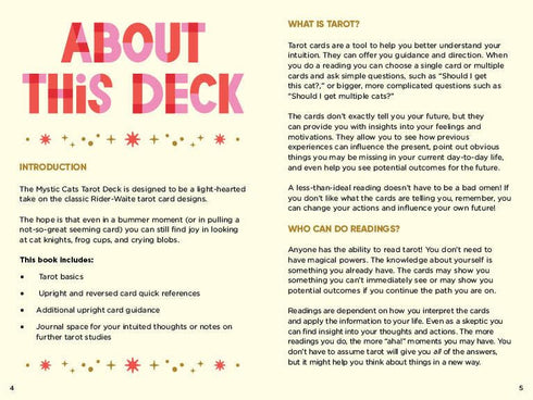MYSTIC CATS TAROT: A 78-CARD DECK AND GUIDEBOOK - ROMO. MICHELLE
