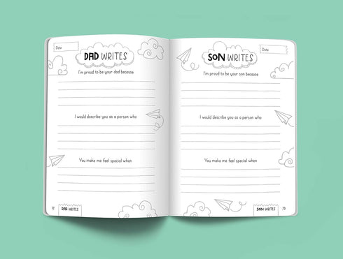 BETWEEN DAD AND ME: A FATHER AND SON KEEPSAKE JOURNAL - CLEMONS. KATIE