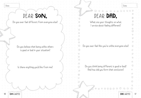 BETWEEN DAD AND ME: A FATHER AND SON KEEPSAKE JOURNAL - CLEMONS. KATIE