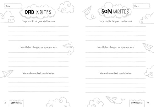 BETWEEN DAD AND ME: A FATHER AND SON KEEPSAKE JOURNAL - CLEMONS. KATIE