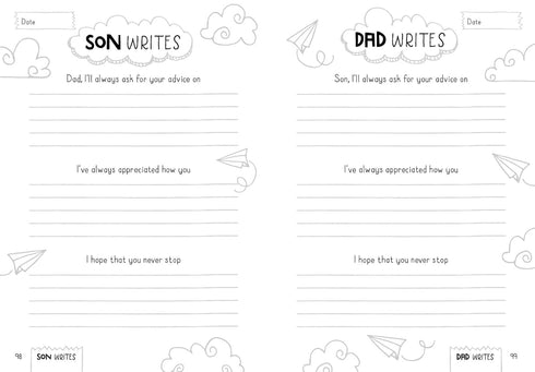 BETWEEN DAD AND ME: A FATHER AND SON KEEPSAKE JOURNAL - CLEMONS. KATIE