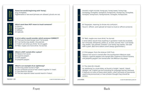 LEAGUE OF THE LEXICON: THE QUIZ GAME ABOUT WORDS & LANGUAGE - BLACKBURN. JOSHUA
