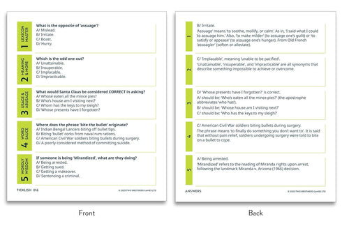 LEAGUE OF THE LEXICON: THE QUIZ GAME ABOUT WORDS & LANGUAGE - BLACKBURN. JOSHUA