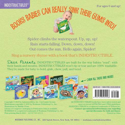 INDESTRUCTIBLES ITSY BITSY SPIDER BOARD BOOK