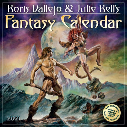 BORIS VALLEJO AND JULIE BELL'S FANTASY WALL CALENDAR 2021