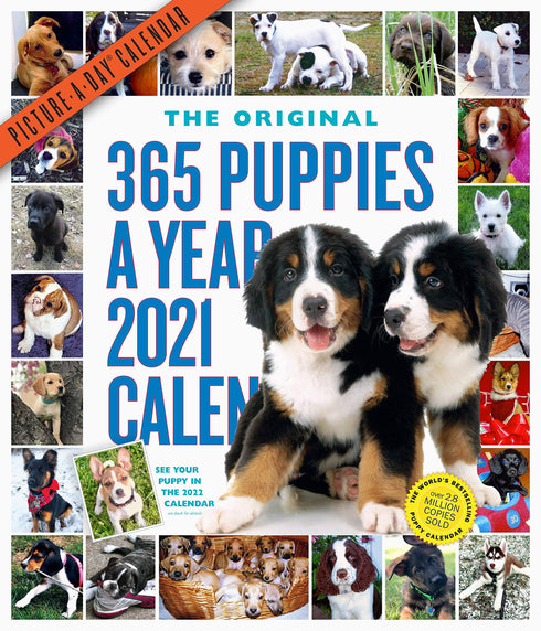 365 PUPPIES-A-YEAR PICTURE-A-DAY WALL CALENDAR 2021