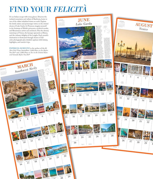365 DAYS IN ITALY PICTURE-A-DAY WALL CALENDAR 2025 - SCHULTZ. PATRICIA
