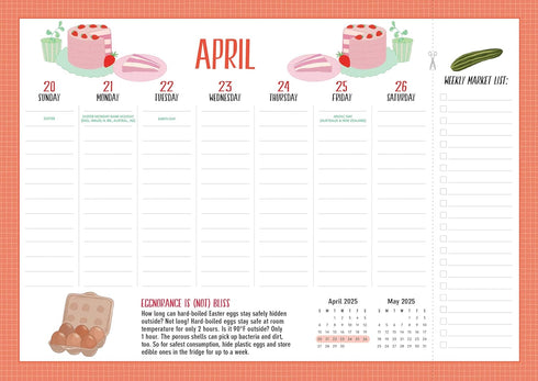 THE KITCHEN COMPANION PAGE-A-WEEK CALENDAR 2025 - WORKMAN CALENDARS